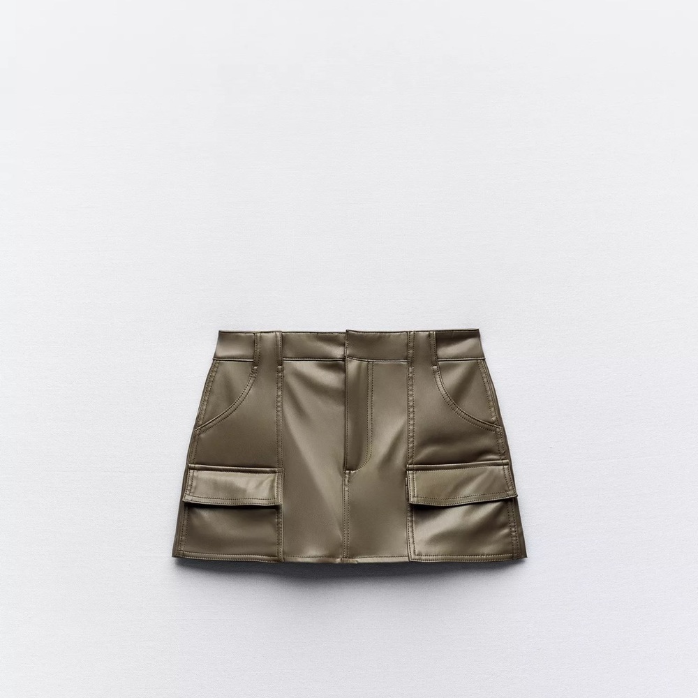 Olive Green Mini Skirt